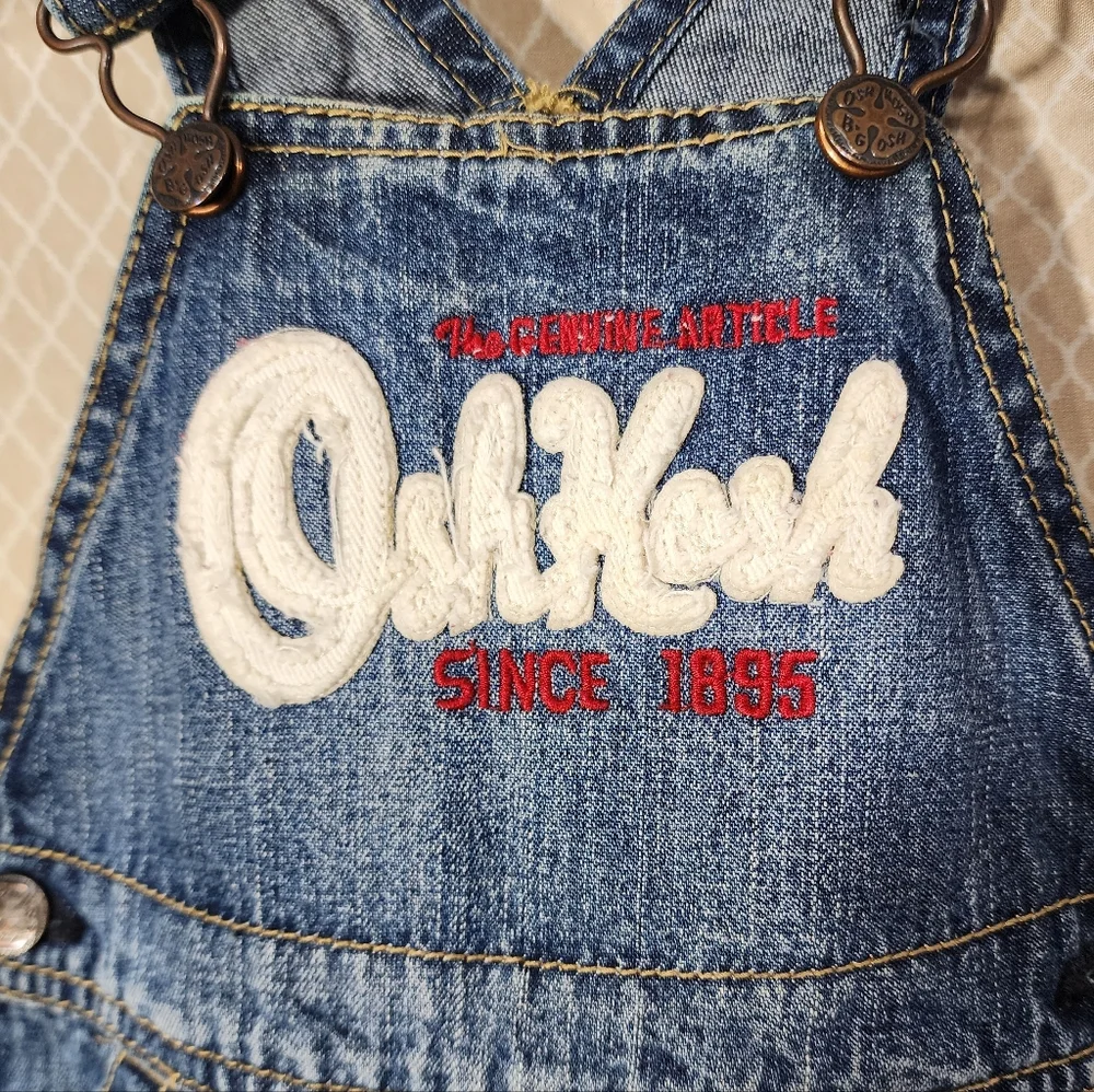Vintage OshKosh B'gosh Denim Overall Baby 9M